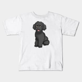 Black Toy Poodle Dog Kids T-Shirt